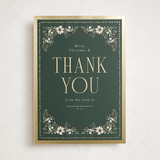 "Botanical Thank You" - Holiday Cards in Evergreen by Itsy Belle Studio - Front