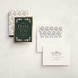 "Botanical Thank You" - Holiday Cards in Evergreen by Itsy Belle Studio - Assembled