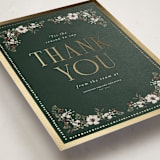 "Botanical Thank You" - Holiday Cards in Evergreen by Itsy Belle Studio - Detail