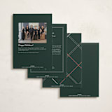 "minimal plaid" - Holiday Cards in Evergreen by Carolyn Nicks - Back of Card Options