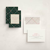 "minimal plaid" - Holiday Cards in Evergreen by Carolyn Nicks - Assembled
