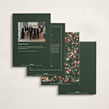 "Ribbon Bouquet" - Holiday Cards in Forest by Jackie Crawford - Back of Card Options