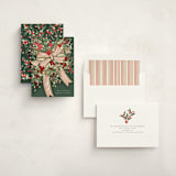 "Ribbon Bouquet" - Holiday Cards in Forest by Jackie Crawford - Assembled