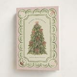 "Holiday Bow tree" - Holiday Cards in Peony by Chris Griffith - Folded Card