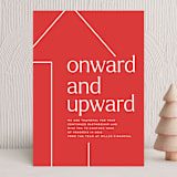 "onward and upward" - Holiday Cards in holly berry by Amy Payne - Front