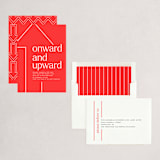 "onward and upward" - Holiday Cards in holly berry by Amy Payne - Assembled