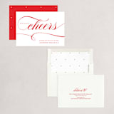 "New Year Cheers" - Holiday Cards in Candy Cane by Louise Kay - Assembled