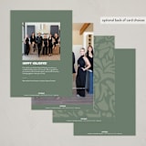 "Peace This Holiday Season" - Holiday Cards in Balsam by Molly Lloyd - Back of Card