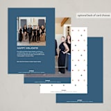 "Typography" - Holiday Cards in Vintage by Amy Payne - Back of Card