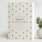 "Joyful Trees" - Holiday Cards in Ivory by Carolyn Nicks - Folded Card