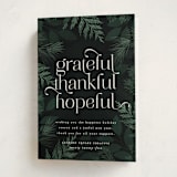 "Thankful Grateful Hopeful" - Holiday Cards in Wintergreen by Kelly Schmidt - Folded Card
