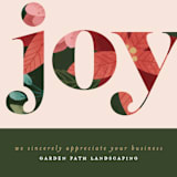 "garden joy" - Holiday Cards in Wreath by Susan Zinader - Close-Up