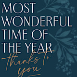 "Thanks to You" - Holiday Cards in Bluespruce by Robert and Stella - Detail