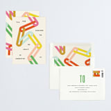 "Chain Stitch" - Holiday Cards in Cream by Yours Madly - Assembled