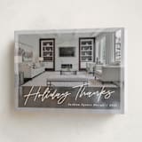 "Holiday Thanks!" - Holiday Cards in Snow by Pine Street Creative - Folded Card