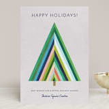 "Modern Striped Holiday Tree" - Holiday Cards in Smoke by melanie mikecz - Front