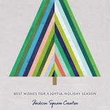 "Modern Striped Holiday Tree" - Holiday Cards in Smoke by melanie mikecz - Close-Up