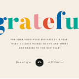 "Colorful Grateful" - Holiday Cards in Cobalt by Genna Blackburn - Close-Up