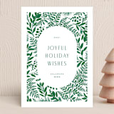 "Joyful Holiday Wishes" - Holiday Cards in Evergreen by Hooray Creative - Front