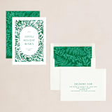 "Joyful Holiday Wishes" - Holiday Cards in Evergreen by Hooray Creative - Assembled