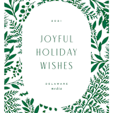 "Joyful Holiday Wishes" - Holiday Cards in Evergreen by Hooray Creative - Close-Up