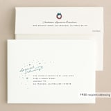 "Snowy Scene" - Holiday Cards in Cerulean by Leah Bisch - FREE Recipient Addressing