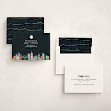 "City Lights" - Holiday Cards in Navy by Bethan - Assembled