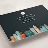 "City Lights" - Holiday Cards in Navy by Bethan - Detail