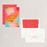 "Fuzzy Mod" - Holiday Cards in Fruit Punch by Katie Zimpel - Assembled