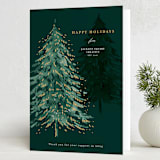 "Midnight Tree" - Holiday Cards in Pine by frau brandt - Folded Card