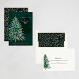 "Midnight Tree" - Holiday Cards in Pine by frau brandt - Assembled