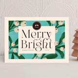 "Bright" - Holiday Cards in Wintermint by Vivian Yiwing - Front