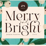 "Bright" - Holiday Cards in Wintermint by Vivian Yiwing - Detail