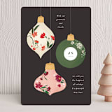 "Botanical Baubles" - Holiday Cards in Coal by Itsy Belle Studio - Front