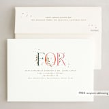 "sprigs & berries" - Holiday Cards in Cream by Susan Zinader - FREE Recipient Addressing
