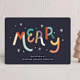 "Merry Lettering" - Holiday Cards in Multicolored by Bethan - Front