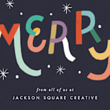 "Merry Lettering" - Holiday Cards in Multicolored by Bethan - Detail