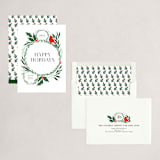 "Cardinal Wreath" - Holiday Cards in Snowfall by Itsy Belle Studio - Assembled