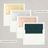 "Winter Botanical Frame" - Holiday Cards in Midnight by Randi Cirelli - Envelope Liners