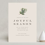 "Juniper Sprig" - Holiday Cards in Putty by Olivia Kanaley Inman - Front