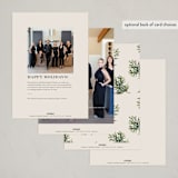 "Juniper Sprig" - Holiday Cards in Putty by Olivia Kanaley Inman - Back of Card Options