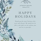 "Festive Garland" - Holiday Cards in Robin's Egg by Beth Schneider - Detail