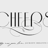 "Chic Cheers" - Holiday Cards in Tinsel by Louise Kay - Detail
