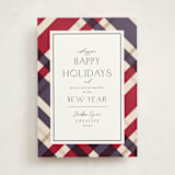"Plaid Suit Holiday" - Holiday Cards in Marine by Chris Griffith - Front