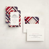 "Plaid Suit Holiday" - Holiday Cards in Marine by Chris Griffith - Assembled