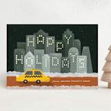 "City Sidewalks" - Holiday Cards in Midnight by Pink House Press - Front