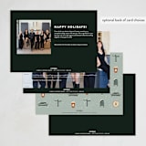 "City Sidewalks" - Holiday Cards in Midnight by Pink House Press - Back of Card Options