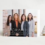 "Our Gratitude" - Holiday Cards in Snowflakes by Ana Sharpe - Folded Card