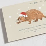"Best Dam Team" - Holiday Cards in Ivory by Hannah Bowman - Close-Up