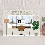 "Home Office" - Holiday Cards in Natural by Beth Schneider - Front